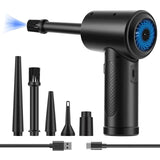 Mini Air With Extra Nozzle 130000RPM Turbo Jet Fan Wind Speed 52m/s Electric Blower Multifunctional Blowing Dust Dryer