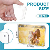18 Pcs Polaroid Mini Refrigerator Magnets - Double Sided, Clear Frameless Picture Display Frame