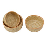 3PCS Woven Storage Bowls Large Capacity Exquisite Clear Grain Decorative Woven Serving Basket Bowl for Home