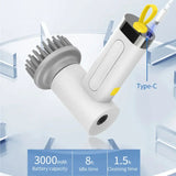4 in 1 Kitchen Brush - USB Rechargeable Handheld Electric Rotary Scrubber. Household Cleaning Tool.