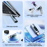 Versatile 2.0 Accessory Usb C Adapter with Digital Display 27w Charging Data Transfer Otg