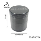 CRUSHER Aluminum Alloy Manual Tobacco Grinder 40mm 4-layer Dry Herb Spice Cutter Compact and Convenien Smoking Accessories