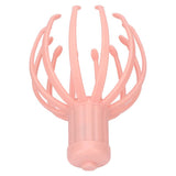 Electric Head Massage Scratcher Cordless 12 Fingers Deep Relaxation Stress Relief Handheld Scalp Massager Pink Head Scratcher