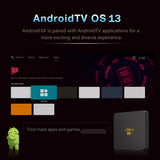X3 ATV Smart TV Android 13 4K 2GB 8GB Allwinner H313 Quad Core 2.4G 5G WIFI BT 5.2 Voice remote Q96 HD Player Top Box