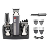 2024 NEW WMARK NG-HT001 6 IN 1 RECHARGEABLE SET, CLIPPER, SHAVER, NOSE/EAR/BODY HAIR TRIMMER