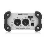 Klark Teknik DN 30R 2-Channel Dante Audio Receiver for High-Performance Networking built-in headphone amp for local monitoring