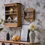 1/6 Doll House Furniture Accessories Mini Model Tableware Display Stand/Tableware Wall Frame Durable Wood Color Oiled