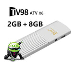 Android 14 TV98 ATV X6 Stick Support 8K Video BT5.0 WiFi 6 2GB 8GB Allwinner H313 Quad Core Voice Remote Smart TV Box
