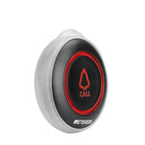 TD019 Black Single Key Circular Caller [433.92MHz] Restaurant Call Button