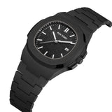 PINTIME Fashion Business Mens Watches Large Face Analog Quartz Wristwatch For Man Matte Stainless Steel Band Reloj Hombre Gifts