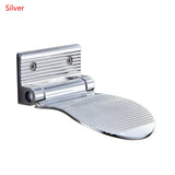 Shower Footstool  Black/Silver Aluminium Alloy Wall Mounted Footrest Step Anti-Slip Footrest  Bathroom Rest Pedestal Footstool
