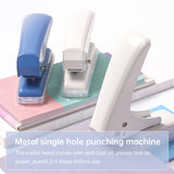 Single Hole Punch Paper Circle Puncher Mini DIY Cutter Up to 40 Sheets Punching for A4 A5 B5 Notebook Scrapbook