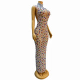 Full Diamond Colorful and Luxury Sense 2023 New Banquet Style Celebrity Long Evening Dress