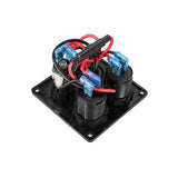 4 in 1 Panel Type-c PD C QC3.0 USB Voltmeter & Cigarette Lighter Socket Waterproof Switch for Truck Car Marine Boats