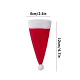 Hat Fork Knife Cutlery Decorations for Home Merry 2023 Christmas Tableware Bag Holder