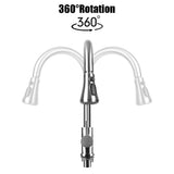 Single Handle Pull Down Stainless Steel Kitchen Faucet Deck Mounted Mixer Hot and Cold Water Taps Kitchen Accessories