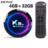 K98Plus Android 13 TV Media Player 4GB 64GB Support 8K Video Decoding HD10 RK3528 Quad-Core Dual WiFi BT 5.0 Set Top Box