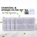 3PCS/4PCS Charcoal and Sponge Filter set for Fountain Dogs Cats Water Dispenser Pet Accessories