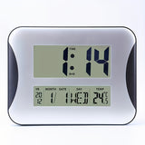 1pc LCD Large-character Clock, Large-screen Perpetual Calendar Desktop Wall Clockwith Button, Time Week Temperature Year Month Day Display Function Alarm Function (without Battery)