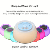 1pc Night Light Alarm Clock For Sleeping Companion, Multi-functional Wake-up Light Alarm Clock, Fall Halloween Room Decor, Home Decor