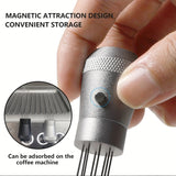 1pc 10x2.5cm Coffee Cloth Powder Needle,Stainless Steel Needle Powder Distributor,Coffee Powder Caking Powder Mixing Needle
