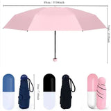 1pc Mini Fold Sunscreen Capsule Umbrella Pocket for Rain and Sun Protection When Going Out Household Products