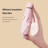 1pc Mini Fold Sunscreen Capsule Umbrella Pocket for Rain and Sun Protection When Going Out Household Products