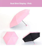 1pc Mini Fold Sunscreen Capsule Umbrella Pocket for Rain and Sun Protection When Going Out Household Products