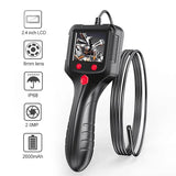 2.4 In IPS Screen Industrial Endoscope Camera HD1080P Pipe Sewer Inspection Borescope IP68 Waterproof LEDs 2600mAh For Car
