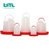 2 Pcs Poultry Water Bucket 750ML/1.5L/6L Chicken Drinking Fountain Barrel Water bucket Quail drinking Bird equipment Feeder