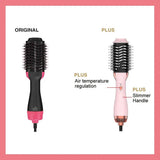 2-in-1 Flipped Pink Hair Dryer Brush Soft Touch Hot Air Brush 3.0 Hair Styler for Smooth, Frizz-Free for All Hair Type