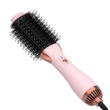 2-in-1 Flipped Pink Hair Dryer Brush Soft Touch Hot Air Brush 3.0 Hair Styler for Smooth, Frizz-Free for All Hair Type