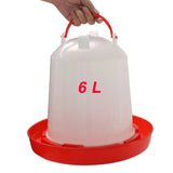 2 sets 6L Chicken Pheasant Feeding Water Drinking Bucket Quality Chickens, ducks and quail dove Bird Feeder Drinking equipment