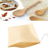 200Pcs Teabags Biodegradable Paper Tea Bag Drawstring Eco-Friendly Filter Empty Tea Bags Loose Leaf Tea Powder Herbal Medicine