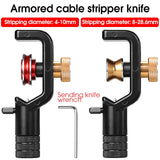 ACS-2 Armored Wire Stripper Optical Cable Fiber Optic Stripping Tool Jacket Slitter Sheath Cutter 4-10mm & 8-28.6mm