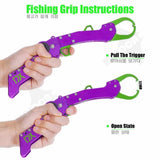 2022 Accessories Fold Fishing Grip Aluminum Alloy Fish Lip  Hand Grip Plier Hook Controller Adjustable Grabber Gripper Outdoor