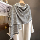 2023 Thick Neckerchief Winter Blanket Warm Scarf Print Cashmere Stoles Women Bandana Female Pashmina Shawl Wraps Poncho Echarpe