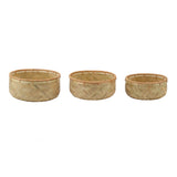 3PCS Woven Storage Bowls Large Capacity Exquisite Clear Grain Decorative Woven Serving Basket Bowl for Home