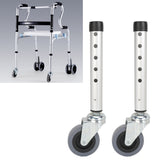 Feet Wheels Universal Rotating Adjustable Height Replacement Seniors Walker Front Caster for Elderly