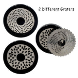 Kitchen Gadgets Stainless Steel Cheese Grater Chocolate Fondue Rotary Grinder Mill With 2 Different Blades