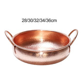 Hammered Copper Serving Bowl/Hot Pan - No Lid, Decorative Cooking Pot