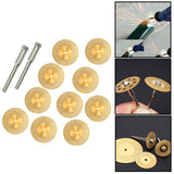 10 Pcs Cutting Cut Off Discs Coated Rotary Tools Titanium Plated Diamond Wheel WITH/Mandrel