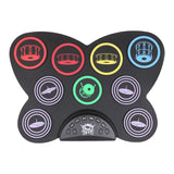 Roll Up Practice Pedal Controller Pad - Digital Kit USB with Drum Sticks, Touch Sensitivity for Beginners Practicing