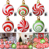 24 Inch Iatable Balls Outdoor with Light and Remote Christmas Decorations Ball Holiday Decor