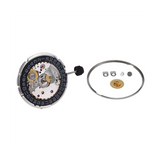 2824-2 Automatic Mechanical Movement Engraved Fish Pattern Watch Accessories Black Calendar