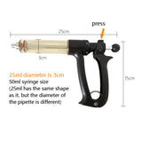 25ml/50ml Semi-Automatic Continuous Adjustable Vaccine Syringe Barrel Veterinary Needle