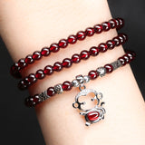 Natural garnet bracelet