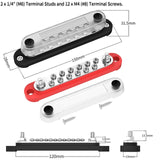 Car Negative Bar 150A Terminal 12V Power Distribution Block M8 Termianl Bus for Automotive Boat