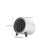 1pc, Portable Mini Electric Heater, Office Desktop Small Heating Fan, Household Electric Heater Student Dormitory Heater, For Home Office School Thanksgiving Halloween Christmas Gift Fall Winter Essential