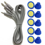 10pcs lot Water absorbing sponge electrode electronic cupping accessories 2mm Jack for EMS Electric Muscle StimulatorTraining